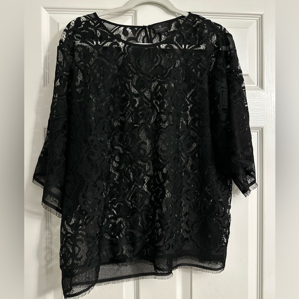Black lace blouse